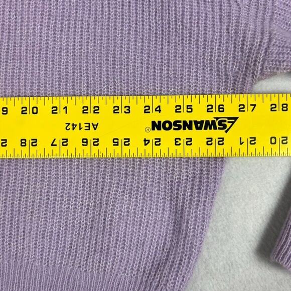 J Crew Cardigan Sweater Women 3X Purple Alpaca Wool V-Neck Button Up Crop Preppy - Picture 5 of 8